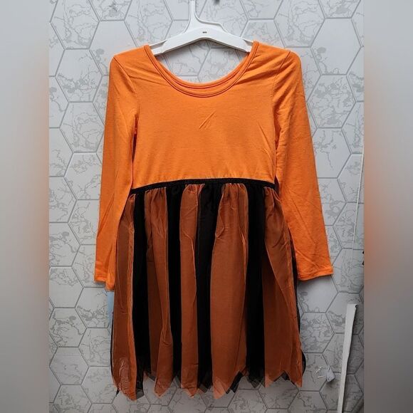 Nwt Girl's Thanksgiving Halloween Pumpkin tutu Dress - Picture 4 of 9